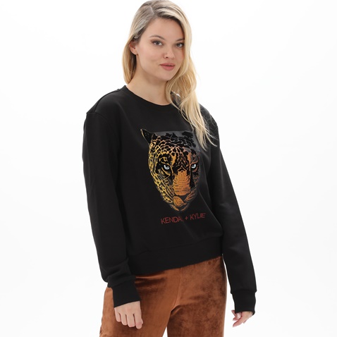 KENDALL+KYLIE-Γυναικεία φούτερ μπλούζα KENDALL+KYLIE  KKW.1W1.016.001 ACTIVE μαύρη