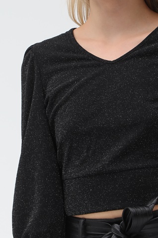 KENDALL + KYLIE-Γυναικεία cropped μπλούζα KENDALL + KYLIE μαύρη