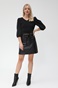 KENDALL + KYLIE-Γυναικεία cropped μπλούζα KENDALL + KYLIE μαύρη