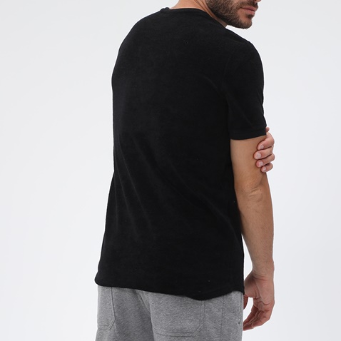 BODYTALK-Ανδρικό αθλητικό t-shirt BODYTALK CREWNECK ΚΜ μαύρο