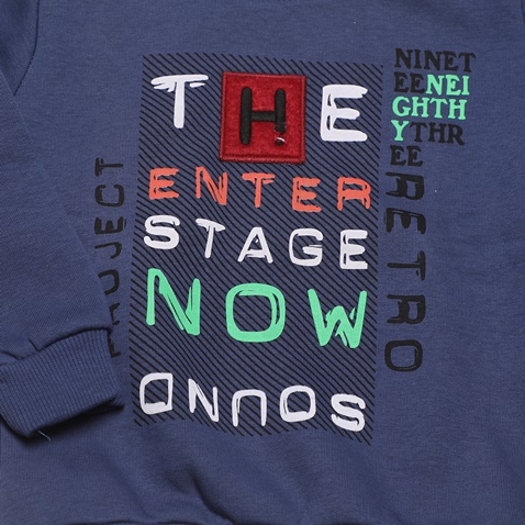 SAM 0-13-Παιδική φούτερ μπλούζα SAM 0-13 THE ENTER STAGE NOW SO μπλε
