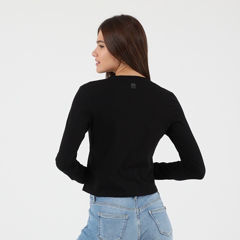 EDWARD JEANS-Γυναικεία μπλούζα EDWARD JEANS 19.1.2.01.112 POWER TOP μαύρη