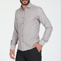 MARTIN & CO-Ανδρικό πουκάμισο MARTIN & CO SLIM FIT καφέ