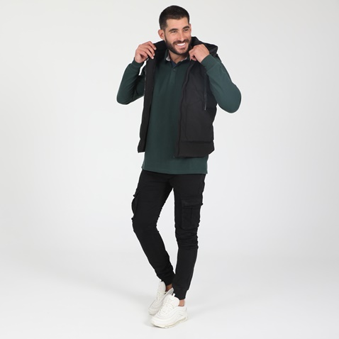 MARTIN & CO-Ανδρικό αμάνικο padded μπουφάν MARTIN & CO μαύρο