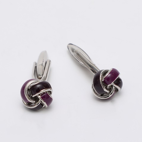 MARTIN & CO-Ανδρικά μανικετόκουμπα MARTIN & CO CFL-M38 CUFFLINKS μαύρα μοβ