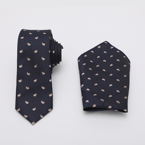 MARTIN & CO-Γραβάτα και μαντήλι MARTIN & CO PTTY 206-1 μπλε