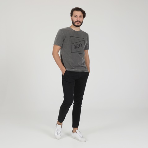DIRTY LAUNDRY-Ανδρικό chino παντελόνι DIRTY LAUNDRY VINTAGE μαύρο