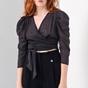 'ALE-Γυναικείο cropped top 'ALE μαύρο