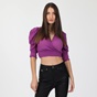'ALE-Γυναικείο cropped top 'ALE μοβ