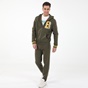 BEVERLY HILLS POLO CLUB-Ανδρικό παντελόνι φόρμας BEVERLY HILLS POLO CLUB BHP.1W1.017.003 SUSTAINABLE FLEECE JOGGER χακί