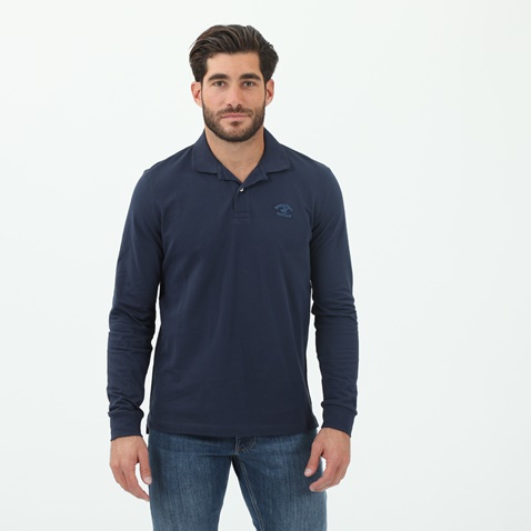 BEVERLY HILLS POLO CLUB-Ανδρική μπλούζα polo BEVERLY HILLS POLO CLUB μπλε 