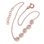 JEWELTUDE-Γυναικείο ασημένιο βραχιόλι JEWELTUDE 12361 ρόζ επιχρυσωμένο