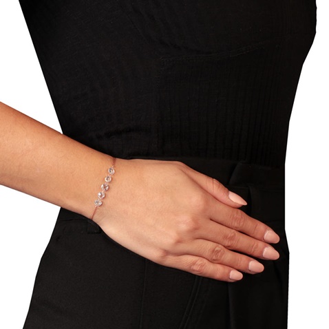 JEWELTUDE-Γυναικείο ασημένιο βραχιόλι JEWELTUDE 12361 ρόζ επιχρυσωμένο