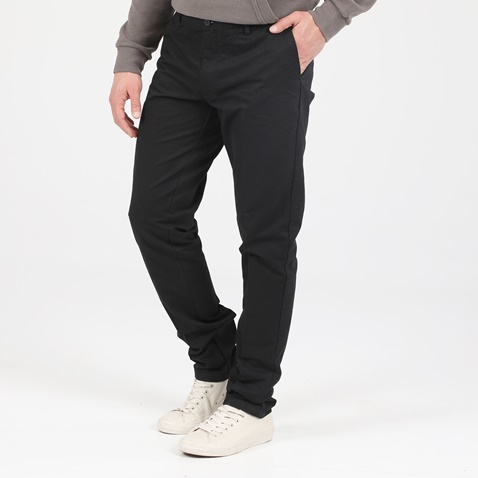 MARTIN & CO-Ανδρικό chino παντελόνι MARTIN & CO SLIM CHINOS μαύρο