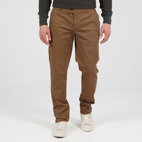 MARTIN & CO-Ανδρικό παντελόνι MARTIN & CO SLIM CHINOS καφέ