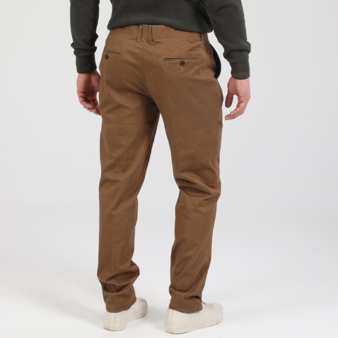 MARTIN & CO-Ανδρικό παντελόνι MARTIN & CO SLIM CHINOS καφέ