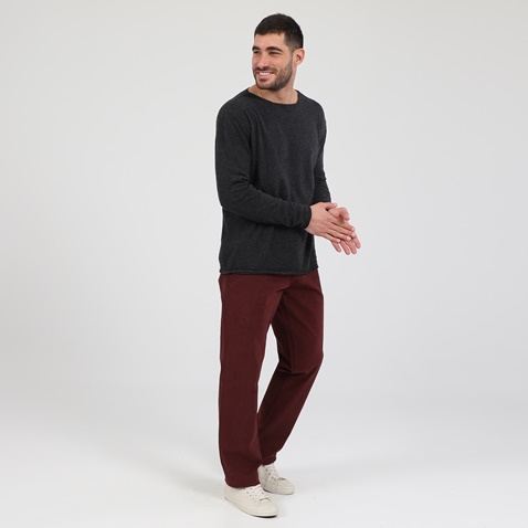 MARTIN & CO-Ανδρικό παντελόνι MARTIN & CO SLIM CHINOS μπορντό
