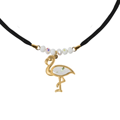 APOXYLO-Γυναικείο κολιέ από φελλό APOXYLO 437 SWAN GOLD