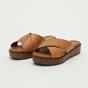 MODABELLA-Γυναικεία σανδάλια flatforms MODABELLA CROSS καφέ