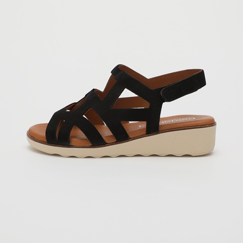 MODABELLA-Γυναικεία σανδάλια flatforms MODABELLA μαύρα