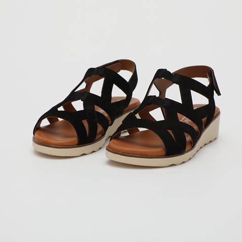 MODABELLA-Γυναικεία σανδάλια flatforms MODABELLA μαύρα