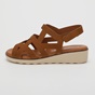 MODABELLA-Γυναικεία σανδάλια flatforms MODABELLA καφέ