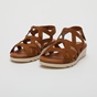 MODABELLA-Γυναικεία σανδάλια flatforms MODABELLA καφέ