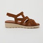 MODABELLA-Γυναικεία σανδάλια flatforms MODABELLA καφέ