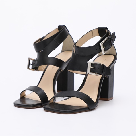 CHEVALIER-Γυναικεία ψηλά πέδιλα CHEVALIER HIGH HEEL SANDAL μαύρα