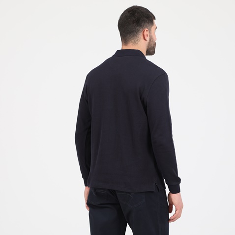MARTIN & CO-Ανδρική polo μπλούζα MARTIN & CO μπλε