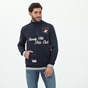 BEVERLY HILLS POLO CLUB-Ανδρικό πλεκτό BEVERLY HILLS POLO CLUB μπλε 