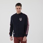 BEVERLY HILLS POLO CLUB-Ανδρική φούτερ ζακέτα BEVERLY HILLS POLO CLUB BHP.1W1.011.026 BHPC 5080 μπλε