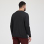 DIRTY LAUNDRY-Ανδρική πλεκτή μπλούζα DIRTY LAUNDRY CASHMERE KNIT RAW-EDGED ανθρακί