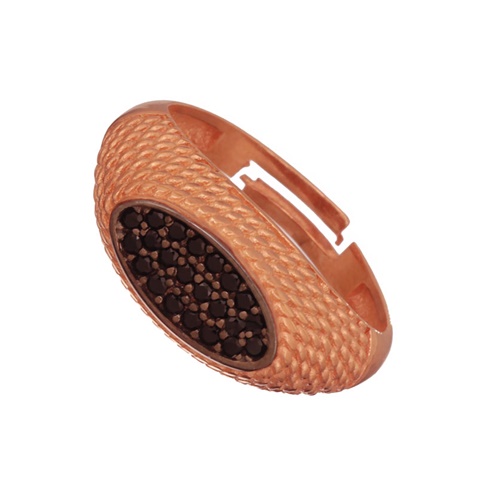 JEWELTUDE-Γυναικείο ασημένιο δαχτυλίδι chevalier JEWELTUDE 12494 ρόζ επιχρυσωμένο