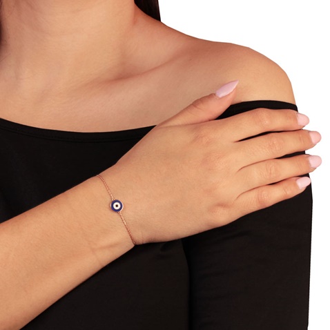 JEWELTUDE-Γυναικείο ασημένιο βραχιόλι JEWELTUDE 10127 ροζ χρυσό