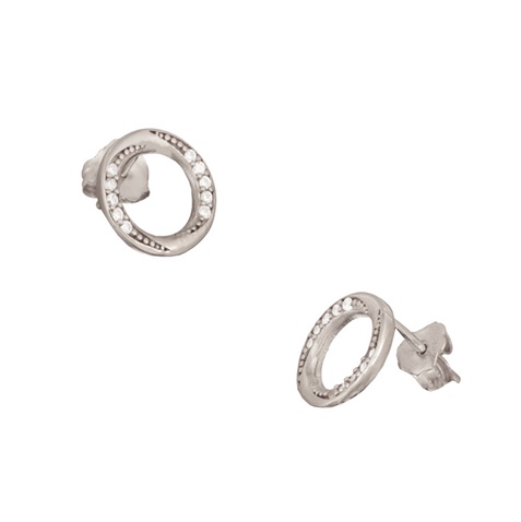 JEWELTUDE-Γυναικεία ασημένια σκουλαρίκια JEWELTUDE 14622 στεφάνια