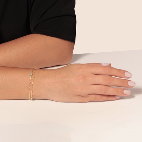 JEWELTUDE-Γυναικείο ασημένιο βραχιόλι JEWELTUDE 14060 επίχρυσο