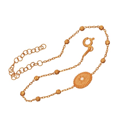 JEWELTUDE-Γυναικείο βραχιόλι JEWELTUDE από ροζ επιχρυσωμένο ασήμι
