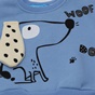 SAM 0-13-Βρεφικό σετ φόρμας SAM 0-13 WOOF DOG γαλάζιο εκρού
