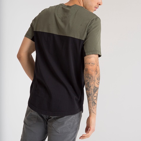 EDWARD JEANS-Ανδρικό t-shirt EDWARD JEANS MP-N-TOP-W20-004 CULTY λαδί γκρι