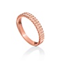 FOLLI FOLLIE-Γυναικείο ασημένιο δαχτυλίδι FOLLI FOLLIE Fashionably Silver Essentials κόκκινο επιχρυσωμένο