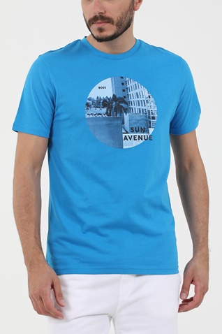 BOSS-Ανδρικό t-shirt BOSS JERSEY Thinking 5 μπλε