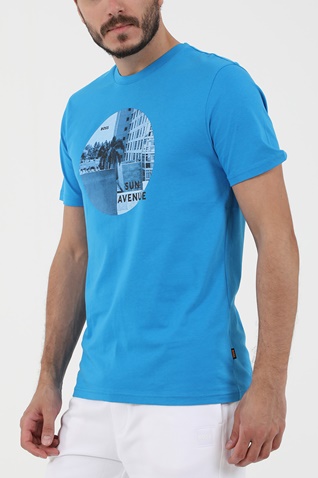 BOSS-Ανδρικό t-shirt BOSS JERSEY Thinking 5 μπλε