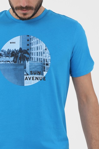 BOSS-Ανδρικό t-shirt BOSS JERSEY Thinking 5 μπλε