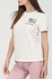SUPERDRY-Γυναικείο t-shirt SUPERDRY OVIN VINTAGE CROSSING LINES B λευκό