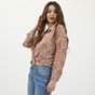 ATTRATTIVO-Γυναικείο cropped πουκάμισο ATTRATTIVO πολύχρωμο floral