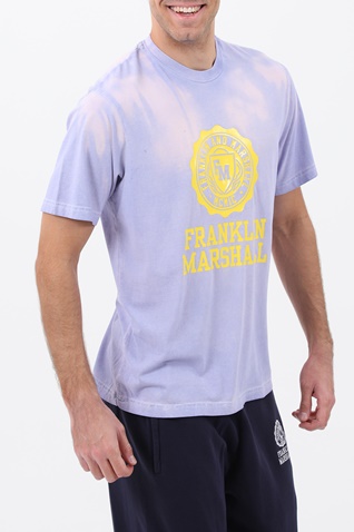FRANKLIN & MARSHALL-Ανδρικό t-shirt FRANKLIN & MARSHALL μπλε μωβ