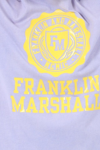 FRANKLIN & MARSHALL-Ανδρικό t-shirt FRANKLIN & MARSHALL μπλε μωβ