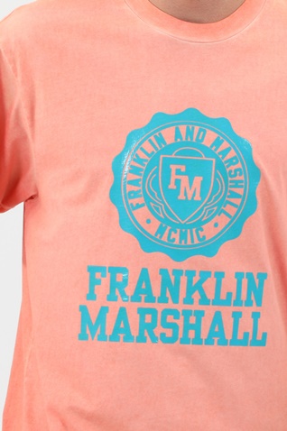 FRANKLIN & MARSHALL-Ανδρική μπλούζα FRANKLIN & MARSHALL THERMOCROMIX πορτοκαλί