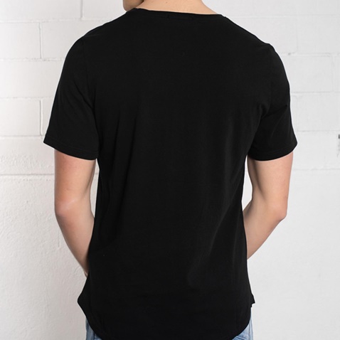 EDWARD JEANS-Ανδρικό t-shirt EDWARD JEANS JEANER μαύρο μοβ